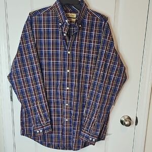 Gold Label Men's Classic Plaid Button-Down Shirt Size M‎